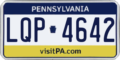 PA license plate LQP4642