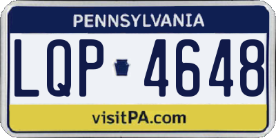 PA license plate LQP4648