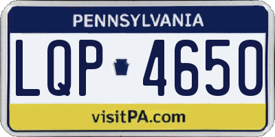 PA license plate LQP4650