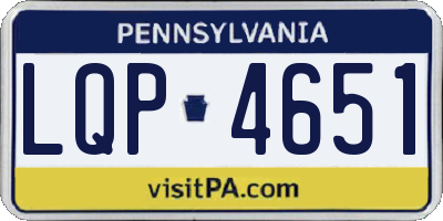 PA license plate LQP4651