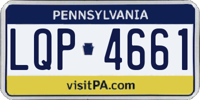 PA license plate LQP4661
