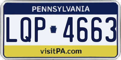 PA license plate LQP4663