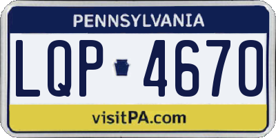 PA license plate LQP4670