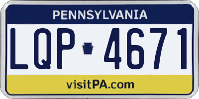 PA license plate LQP4671