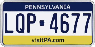 PA license plate LQP4677