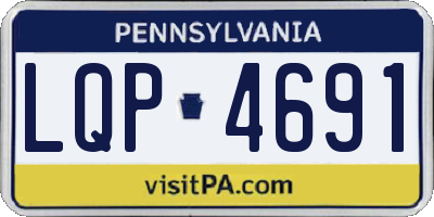 PA license plate LQP4691