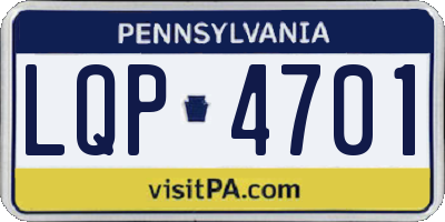 PA license plate LQP4701
