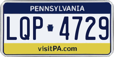 PA license plate LQP4729