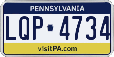 PA license plate LQP4734