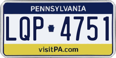 PA license plate LQP4751