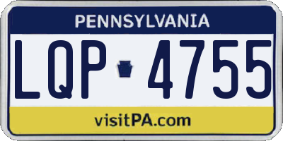 PA license plate LQP4755