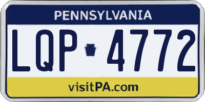 PA license plate LQP4772