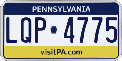 PA license plate LQP4775