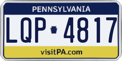 PA license plate LQP4817