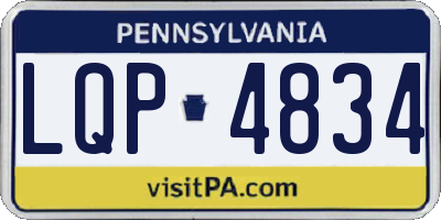PA license plate LQP4834