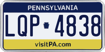 PA license plate LQP4838