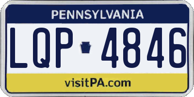 PA license plate LQP4846