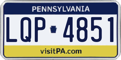 PA license plate LQP4851