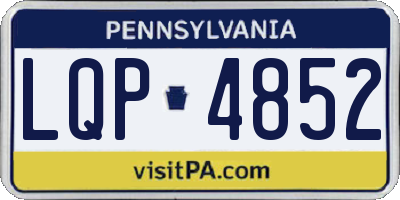 PA license plate LQP4852