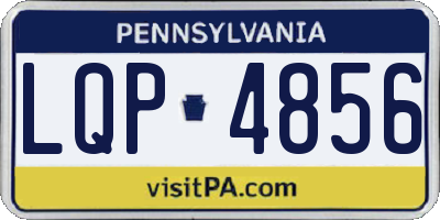 PA license plate LQP4856