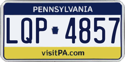 PA license plate LQP4857