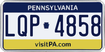 PA license plate LQP4858