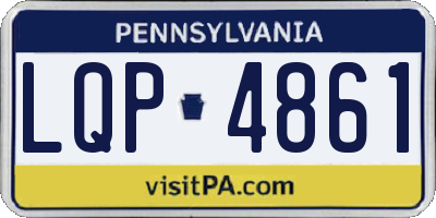 PA license plate LQP4861