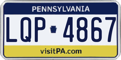 PA license plate LQP4867