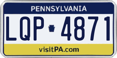 PA license plate LQP4871