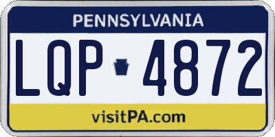PA license plate LQP4872