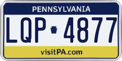 PA license plate LQP4877