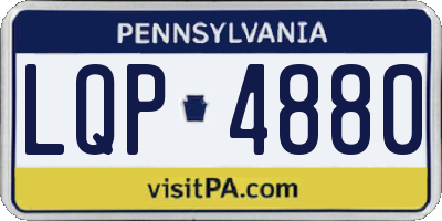 PA license plate LQP4880