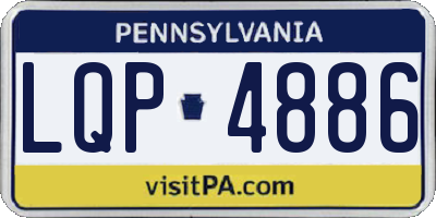 PA license plate LQP4886