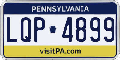 PA license plate LQP4899