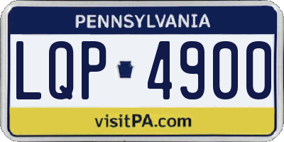 PA license plate LQP4900