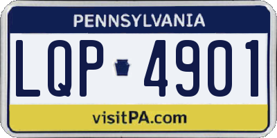 PA license plate LQP4901
