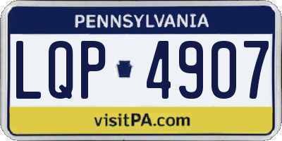 PA license plate LQP4907