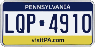 PA license plate LQP4910