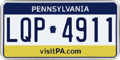 PA license plate LQP4911
