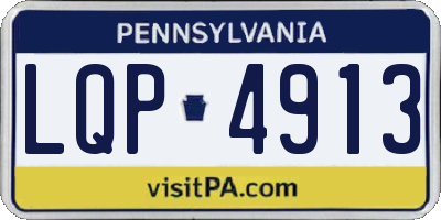 PA license plate LQP4913