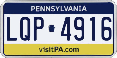 PA license plate LQP4916