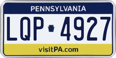 PA license plate LQP4927