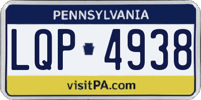 PA license plate LQP4938
