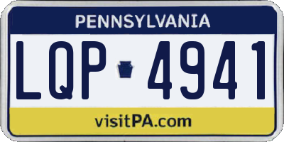 PA license plate LQP4941