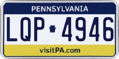 PA license plate LQP4946