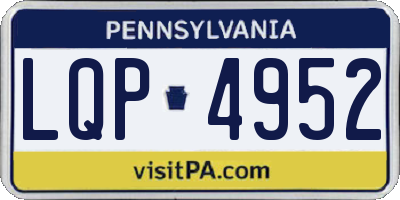 PA license plate LQP4952