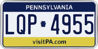 PA license plate LQP4955