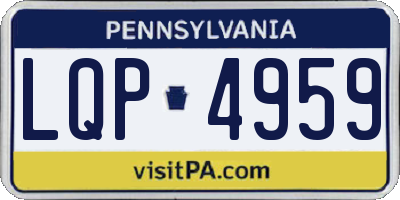 PA license plate LQP4959