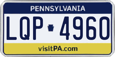 PA license plate LQP4960