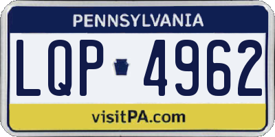 PA license plate LQP4962